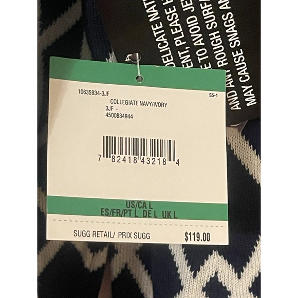 Kasper Navy & Ivory Cardigan Sweater Women's Size Large New with Tags - Picture 6 of 11